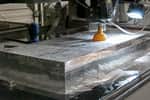 OMAX 2652 cutting thick aluminum