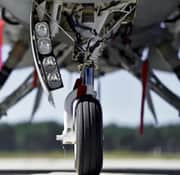 Image of fighter jet wheel