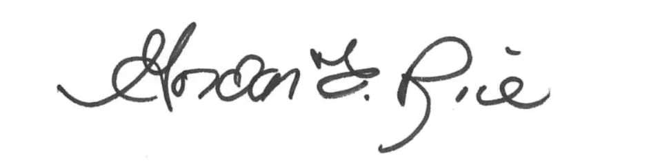 Signature of Gordon Rice