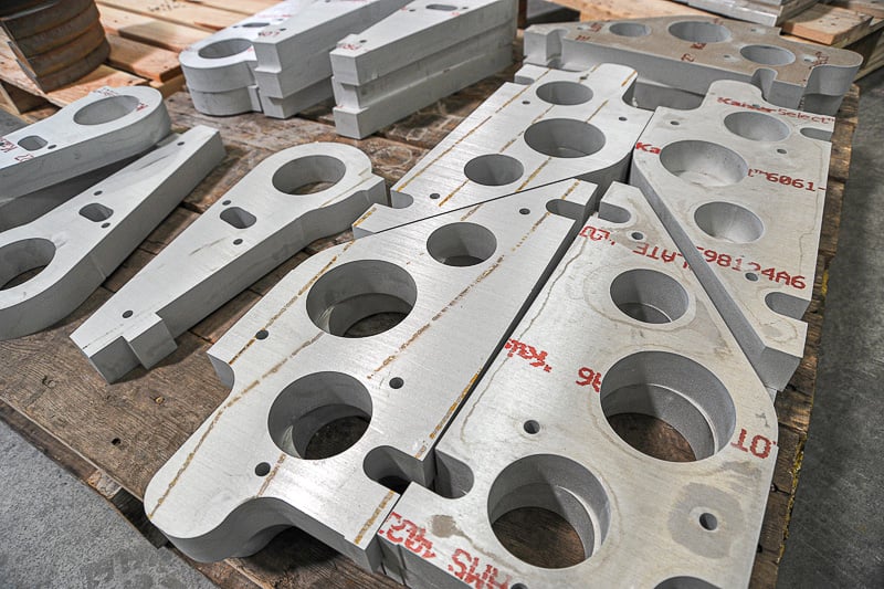 Waterjet cut holes