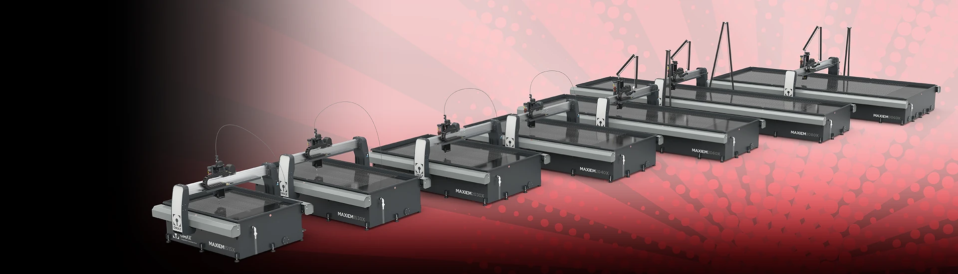 Family of MAXIEM waterjet cutting tables