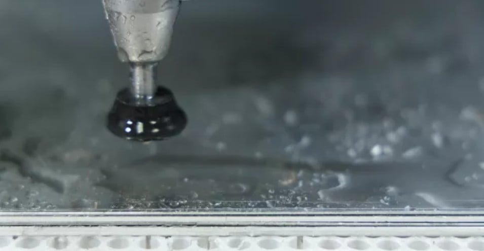 Image of waterjet height control