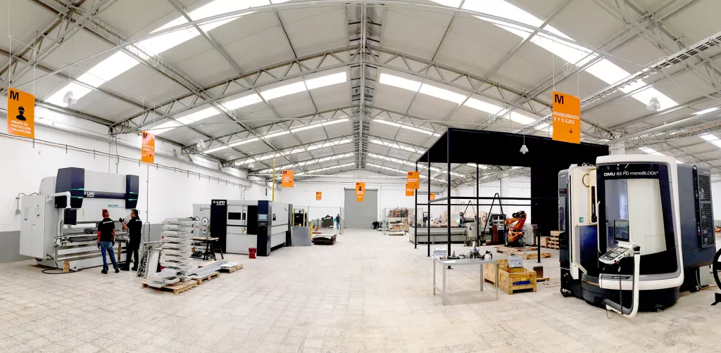 Panoramic view of Materiam shop floor