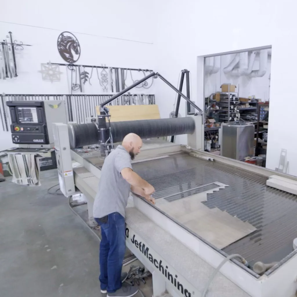 Waterjet cutting machine at Stratford