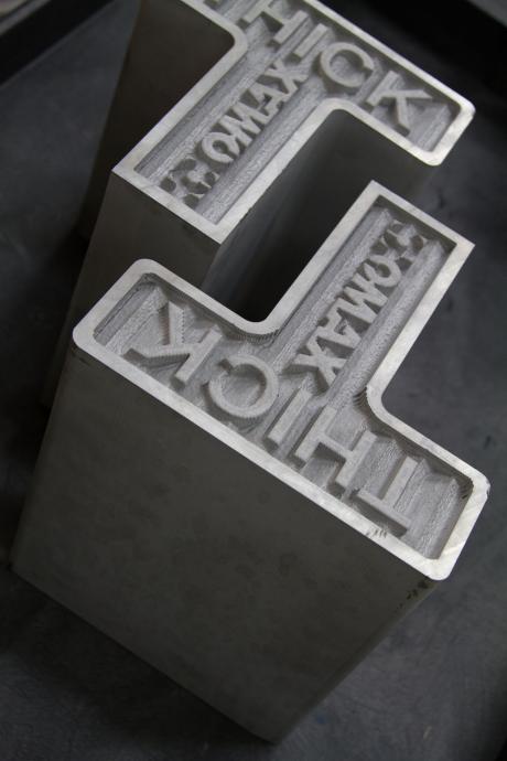 11 inch thick aluminum cut with waterjet