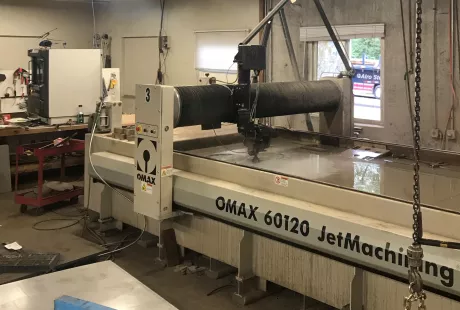 Waterjet in shop at CTS