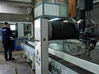 Koltsidas in Greece employs their OMAX 80X JetMachining Center to fabricate parts for architectural and marine industries. With the added high precision taper elimination possible with the Tilt-A-Jet cutting head, Koltsidas is able to produce finished parts directly from the waterjet, without having to utilize secondary machining.